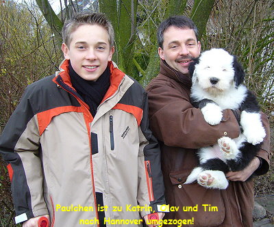 Paulchen ist zu Katrin, Olav und Tim
nach Hannover umgezogen!