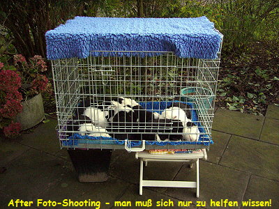 After Foto-Shooting - man mu sich nur zu helfen wissen!