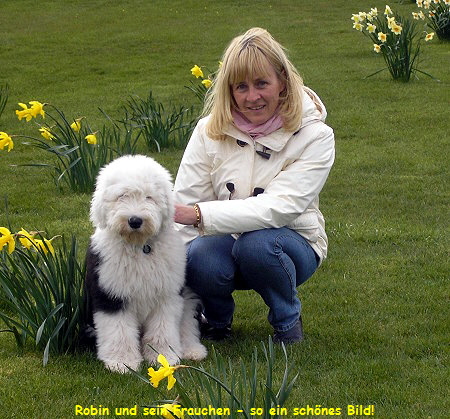 Robin und sein Frauchen - so ein sch�nes Bild!