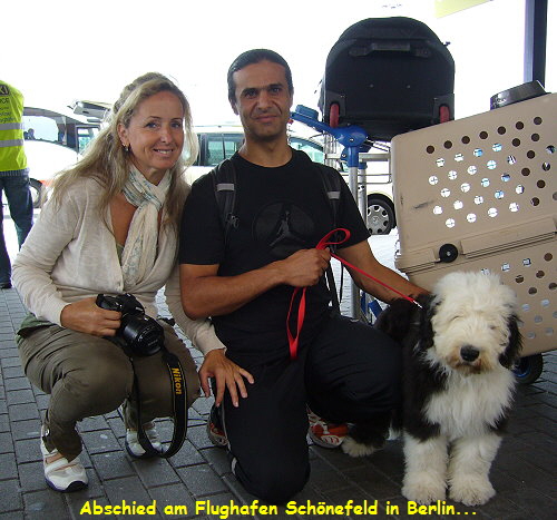 Abschied am Flughafen Sch�nefeld in Berlin...